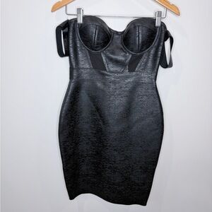 Bella Barnett Metallic Bodycon Built In Bra Dress